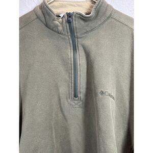 Columbia Men’s 1/4 Zip Pullover Sweatshirt‎ Fleece Warm Olive Green Size Large